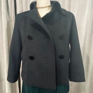 🌟 G.E.T. Dark Gray Wool Peacoat Swing Coat